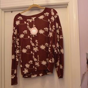 floral embroidered sweater